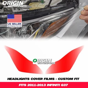 PreCut Headlights Protection Clear Covers Bra Film Kit PPF Fits 2011-2013 G37 - Picture 1 of 5