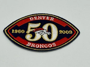 2009 DENVER BRONCOS 50. JAHR NFL FUSSBALL TRIKOT AUFNÄHER WILLABEE LOSE KEINE KARTE - Bild 1 von 5