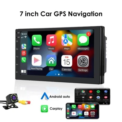 7" Android 11 Bluetooth Wifi RDS Car Stereo Radio GPS Navigation CarPlay +Camera - Image 1 of 4
