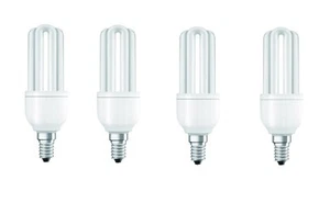 4x OSRAM Energiesparlampe Dulux E14 11W=51W warmweiß EEK: G (Spektrum A bis G) - Bild 1 von 3