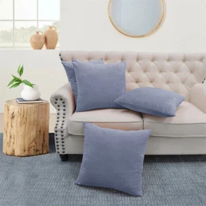 20'' Throw Pillow Covers Set of 4 Sofa Bed Decor Super Soft Plush Cushion Cases - Picture 1 of 150