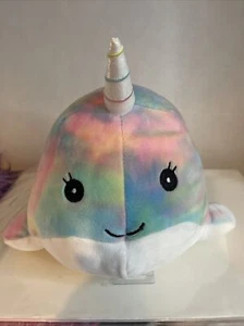 Squishmallow Natalie The Narwhal 8” Tie dye Excellent Condition - Picture 1 of 2