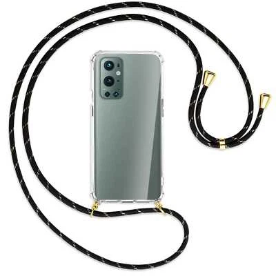 Catena per OnePlus 9 Pro nero/oro (O) Cover Custodia da collo con Cordino Corda - Immagine 1 di 2