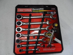 Craftsman Standard SAE Reversible Ratcheting Wrench Set USA NOS 8 pcs - PN 42404 - Picture 1 of 10