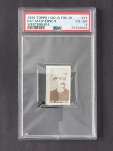 1956 TOPPS HOCUS FOCUS BAT MASTERSON WESTERNERS CARD #11 PSA 4 OBSCURE RARE - Bild 1 von 2