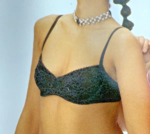 Parade Black Bustier Push Up Bra Lace Sheer Lined PR118W Women's Size 3XL - Picture 1 of 5