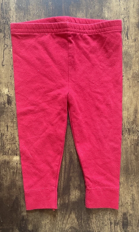 Leggings Garanimals Bebé Niñas Algodón Rojo Sólido Ligeros Largo Completo 12 M Foto 1 de 3