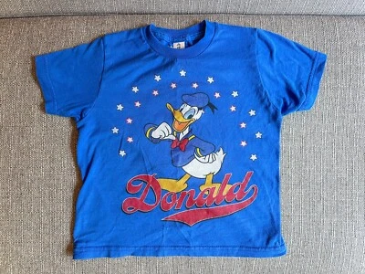 Disney Donald Duck Shirt Youth XS  Blue Short Sleeve Graphic Tee Boys Girls - Image 1 of 3