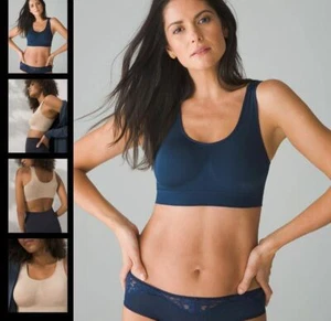 Soma Seamless Bralette S Navy Blue Scoop Neck Wire Free - Picture 1 of 3