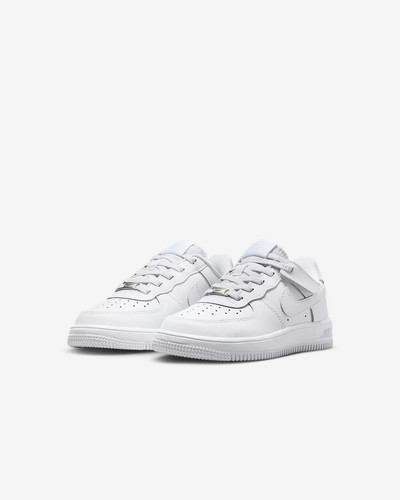 Scarpe nuove autentiche Nike Air Force 1 basse EasyON per bambini bianche taglia 1C