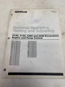 CAT CATERPILLAR 320 312C 315C 322C EXCAVATOR ENGINE PUMP Test OPERATION  MANUAL - Picture 1 of 2