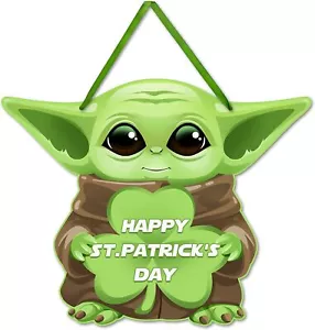 St Patrick's Day Decorations Hanging Sign Shamrock Front Door Decor Large Size H - Picture 1 of 7
