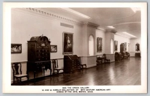 Vintage Green Gallery Karolik Collec museum of fine arts Boston MA RPPC Postcard - Picture 1 of 2
