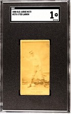 1887-1888 Old Judge N172 #273-3 Ted Larkin SGC 1 Athletics Rare Player & Pose