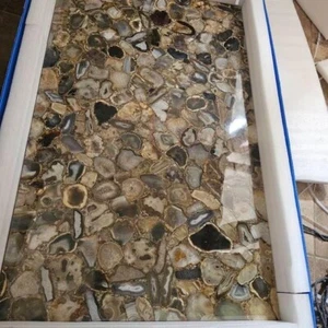 Natural Brown Agate Stone Countertops & Slabs – Premium Quality for Coffee Table - Picture 1 of 8