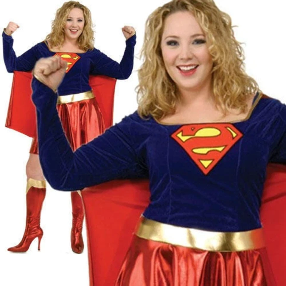 Supergirl Femmes Déguisement Super Héro Film Déguisement Livre Jour Costume - Photo 1/1