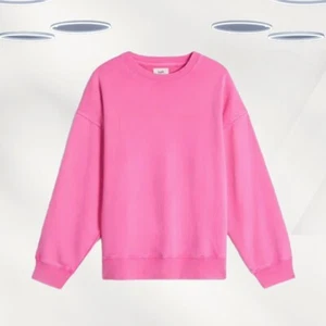 Ex Hush Women’s Organic Cotton Oversized Sweatshirt in Light Pink (Defect) - Picture 1 of 3