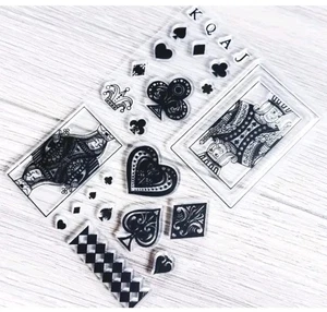 Tarjetas de juego estampillas fabricación de tarjetas diario basura reina rey corazones diamantes picas - Imagen 1 de 3
