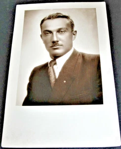 Successful Businessman -Real Photo Postcard (RPPC)-Stamp Box Kodak- 1946. - Picture 1 of 2