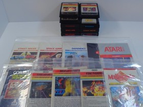 Atari 2600 Lot of 10 w Manuals QBert Fire Fighter Phoenix Millipede TESTED RP-