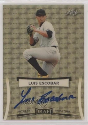 2017 Leaf Metal Draft Gold Super Prismatic 1/1 Luis Escobar #BA-LE1 Auto 2a9 - Image 1 of 3