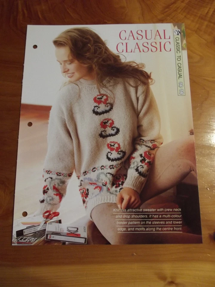 KNITTING PATTERN CASUAL CLASSIC CLASSIC TO CASUAL CREATIVE NEEDLES *GREAT* - Image 1 of 1