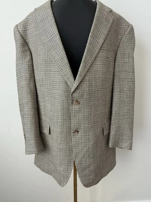 Blazer Hart Schaffner Marx Hombre 44R Beige/Marrón/Negro Pata de Gallo Abrigo Deportivo EE. UU. Foto 1 de 4