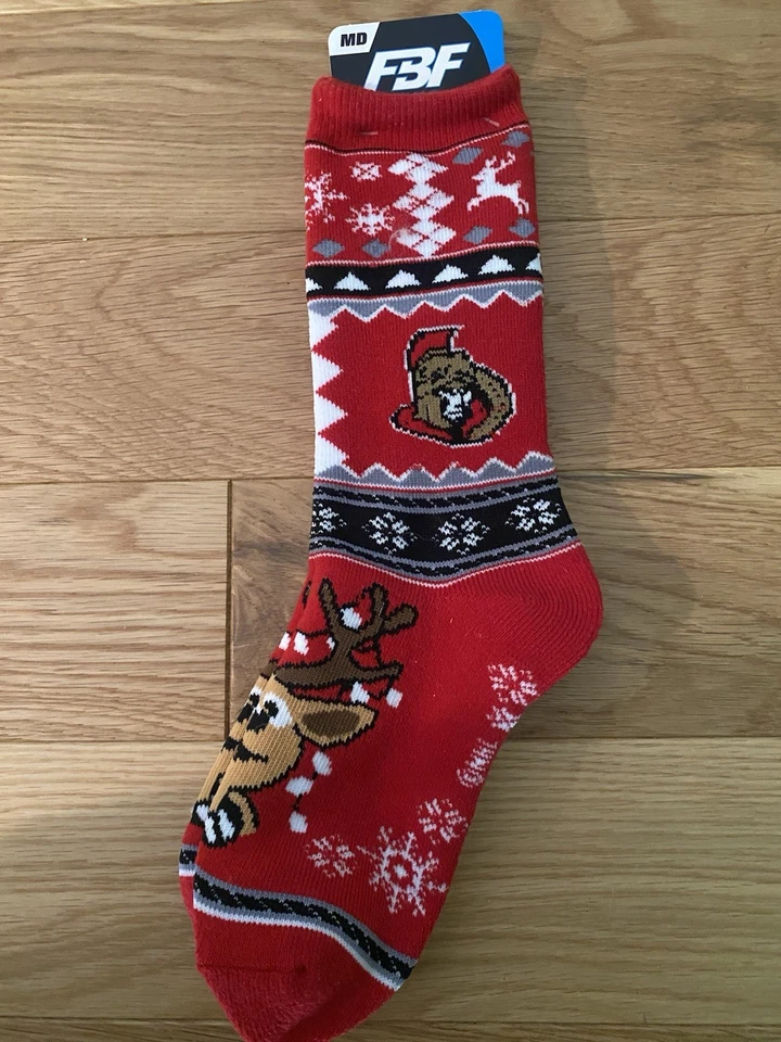 Calcetines Suéter Para Pies Descalzos Ottawa Senators Reno Rojo NHL Hockey Medianos Foto 1 de 3