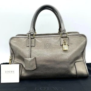 LOEWE Handtasche Amasona Champagner Gold Leder Damen gebraucht aus Japan - Bild 1 von 13