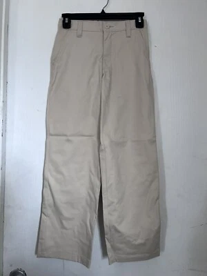 Old Navy мальчиков встроенный гибкий узкие брюки униформы - 12 тонкий желтовато-коричневый/бежевый новый с Ярлыками - Изображение 1 из 4