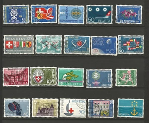 un lot de 20 timbres oblitérés Suisse années 50/60 /T6113 - Bild 1 von 1