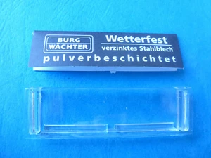 Burgwächter Namensschild 74 x 22 mm mit Einlage, Stanzmaß 70 x 18 mm - Bild 1 von 2