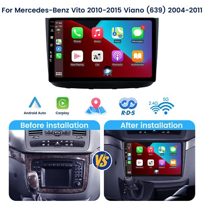 6G+128G Android 13 Autoradio CarPlay Per Mercedes-Benz Vito Viano (W639) 2003-15 - Immagine 1 di 4