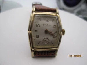 VINTAGE BULOVA TANK WATCH MEN'S 15 JEWEL WORKS - Picture 1 of 5