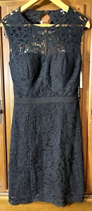 NWT XOXO Black Lace Sheath Dress Size 7/8 Juniors Cocktail Party Wedding HOCO - Picture 1 of 22