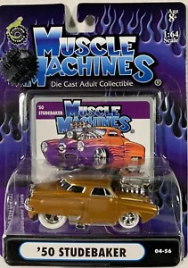 1950 STUDEBAKER BLOWN GOLD '50 1/64 MUSCLE MACHINES WHITEWALLS 1/1,496 04-56 - Picture 1 of 4