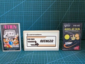 Amok Avenger and Alien attack VIC20 Cartridge Computer Game Vintage Rare - Afbeelding 1 van 12