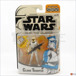 Star Wars Clone Wars animated Yellow Clone Trooper Cartoon Network action figure - Picture 1 of 2