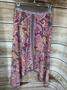 🔥 INC Petite Skirt Women’s P/P Multicolor Asymmetrical Hem, Elastic Waist - Picture 1 of 8