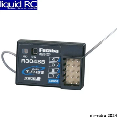 Futaba 01102179-3 R304sb 2.4g Tfhss 4ch Telemetry Receiver 4pls 4px 3pv - Image 1 of 2