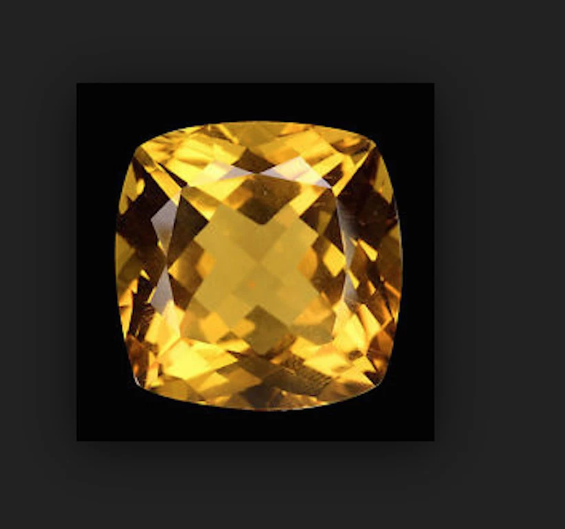 Genuine Natural Golden Citrine AAA Cushion Faceted Loose Gemstones (5x5mm-8x8mm) - Image 1 of 1