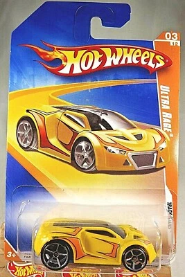 2009 Hot Wheels #57 Track Stars 3/12 ULTRA RAGE Yellow w/Chrome OH5 Spoke Wheels - Image 1 of 4