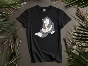 Annoyed Cute Lucifer Cat Cinderella T Disney Hoodie Tshirt Men Women Unisex AD22 - Picture 1 of 7