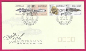 AUSTRALIA ANTARCTIC  2007 FDC  - FISH OF THE AUSTRALIAN A.T.  - Shs MACQUARIE IS - Picture 1 of 2