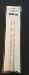 Removeable Adjustable Bra Straps Clear Rhinestones Bling Silver w/ Black Straps - Picture 1 of 2