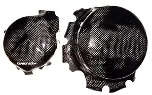 SUZUKI HAYABUSA GSXR1300 1340 2x COUVERCLE D'EMBRAYAGE CARBONE COUVERCLE CARBONE - Photo 1 sur 2