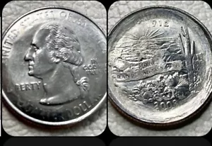 2008 P Washington Quarter Arizona. Double Struck & Cupped Mint Error. Unique!🔥 - Picture 1 of 10