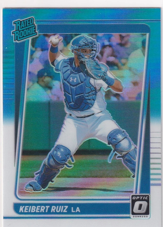 2021 OPTIC PRIZMS CAROLINA BLUE WHITE RC KEIBERT RUIZ NATIONALS PRIZM BZ-2558 - Image 1 of 1