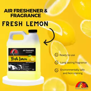 3E Car Scent Air Freshener Fresh Lemon Scent & Odor Eliminator 64OZ, Ships Free! - Picture 1 of 3