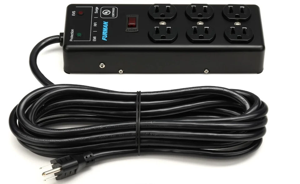 Furman SS-6B Pro W/ EVS 6 Outlet AC Surge Power Strip Conditioning - Image 1 of 4